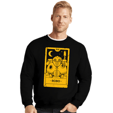 Load image into Gallery viewer, Shirts Crewneck Sweater, Unisex / Small / Black Robo Tarot Card