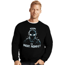 Load image into Gallery viewer, Shirts Crewneck Sweater, Unisex / Small / Black Night Monkey
