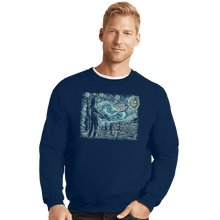 Load image into Gallery viewer, Secret_Shirts Crewneck Sweater, Unisex / Small / Navy Starry Wars