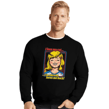 Load image into Gallery viewer, Shirts Crewneck Sweater, Unisex / Small / Black I Love My Cat
