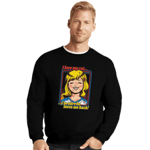 Load image into Gallery viewer, Shirts Crewneck Sweater, Unisex / Small / Black I Love My Cat