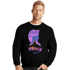 Daily_Deal_Shirts Crewneck Sweater, Unisex / Small / Black Rapunzel Shadow