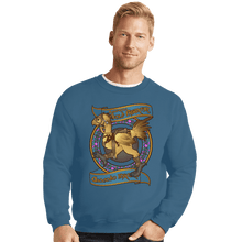 Load image into Gallery viewer, Last_Chance_Shirts Crewneck Sweater, Unisex / Small / Indigo Blue Chocobo Racer