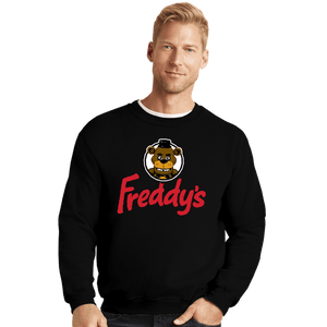 Daily_Deal_Shirts Crewneck Sweater, Unisex / Small / Black Freddy's