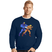 Load image into Gallery viewer, Shirts Crewneck Sweater, Unisex / Small / Navy Atomic Wedgie