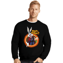Load image into Gallery viewer, Daily_Deal_Shirts Crewneck Sweater, Unisex / Small / Black Doctor Bunny Looneyverse