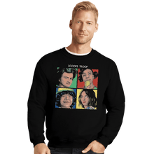 Load image into Gallery viewer, Shirts Crewneck Sweater, Unisex / Small / Black Scoops Troop
