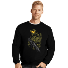 Load image into Gallery viewer, Shirts Crewneck Sweater, Unisex / Small / Black Master Chief