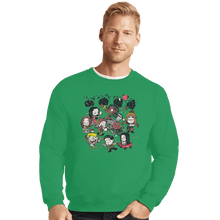 Load image into Gallery viewer, Shirts Crewneck Sweater, Unisex / Small / Irish Green Fireflys