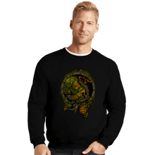 Load image into Gallery viewer, Secret_Shirts Crewneck Sweater, Unisex / Small / Black TMNT Mikey