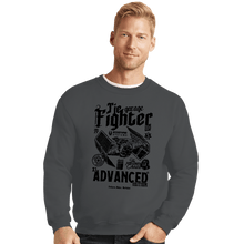 Load image into Gallery viewer, Daily_Deal_Shirts Crewneck Sweater, Unisex / Small / Charcoal Tie Fighter Garage