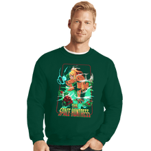 Load image into Gallery viewer, Shirts Crewneck Sweater, Unisex / Small / Forest The Space Huntress
