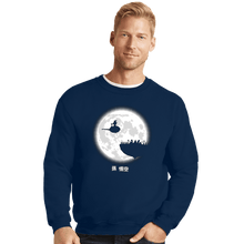 Load image into Gallery viewer, Shirts Crewneck Sweater, Unisex / Small / Navy Don't Look At The Full Moon