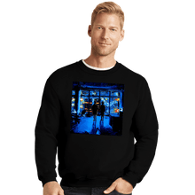 Load image into Gallery viewer, Daily_Deal_Shirts Crewneck Sweater, Unisex / Small / Black Van Gogh Never Watched The World Burn