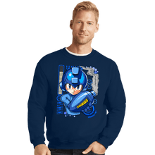 Load image into Gallery viewer, Secret_Shirts Crewneck Sweater, Unisex / Small / Navy A Metal Hero