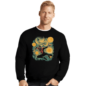 Shirts Crewneck Sweater, Unisex / Small / Black Starry Miles