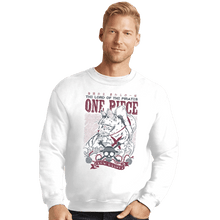 Load image into Gallery viewer, Shirts Crewneck Sweater, Unisex / Small / White Meow D Luffy