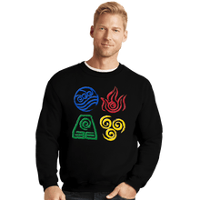 Load image into Gallery viewer, Secret_Shirts Crewneck Sweater, Unisex / Small / Black Four Nations