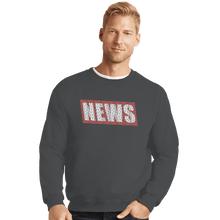 Load image into Gallery viewer, Shirts Crewneck Sweater, Unisex / Small / Charcoal NEWS