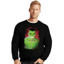 Load image into Gallery viewer, Shirts Crewneck Sweater, Unisex / Small / Black Glitch Hulk
