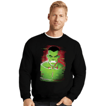 Load image into Gallery viewer, Shirts Crewneck Sweater, Unisex / Small / Black Glitch Hulk