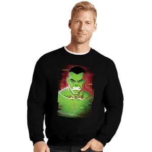 Shirts Crewneck Sweater, Unisex / Small / Black Glitch Hulk