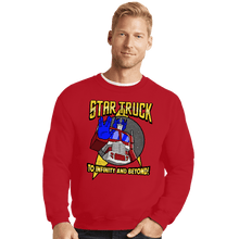 Load image into Gallery viewer, Secret_Shirts Crewneck Sweater, Unisex / Small / Red Startruck