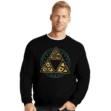 Load image into Gallery viewer, Secret_Shirts Crewneck Sweater, Unisex / Small / Black The Golden Power