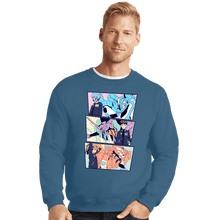 Load image into Gallery viewer, Last_Chance_Shirts Crewneck Sweater, Unisex / Small / Indigo Blue Eva Kids
