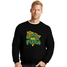 Load image into Gallery viewer, Shirts Crewneck Sweater, Unisex / Small / Black Pizza Time