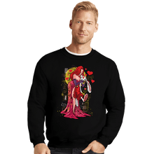 Load image into Gallery viewer, Daily_Deal_Shirts Crewneck Sweater, Unisex / Small / Black Animated Kiss