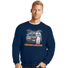 Load image into Gallery viewer, Shirts Crewneck Sweater, Unisex / Small / Navy Mandelorean