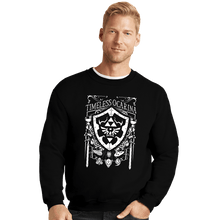 Load image into Gallery viewer, Shirts Crewneck Sweater, Unisex / Small / Black Timeless Ocarina Banner
