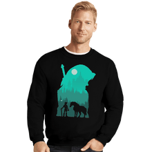 Load image into Gallery viewer, Shirts Crewneck Sweater, Unisex / Small / Black Hylian Silhouette