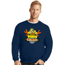 Load image into Gallery viewer, Shirts Crewneck Sweater, Unisex / Small / Navy Lucca's Repair Shop