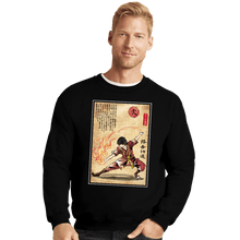 Load image into Gallery viewer, Daily_Deal_Shirts Crewneck Sweater, Unisex / Small / Black Fire Nation Master Woodblock