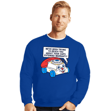 Load image into Gallery viewer, Daily_Deal_Shirts Crewneck Sweater, Unisex / Small / Royal Blue Ring Ring