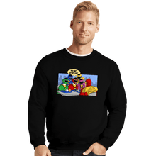 Load image into Gallery viewer, Daily_Deal_Shirts Crewneck Sweater, Unisex / Small / Black Mean Rangers