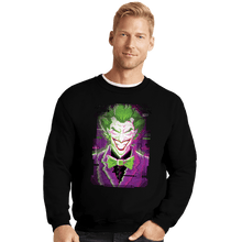 Load image into Gallery viewer, Daily_Deal_Shirts Crewneck Sweater, Unisex / Small / Black Glitch Joker