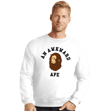 Load image into Gallery viewer, Daily_Deal_Shirts Crewneck Sweater, Unisex / Small / White An Awkward Ape