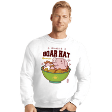 Load image into Gallery viewer, Shirts Crewneck Sweater, Unisex / Small / White Boar Hat Ramen