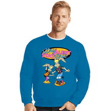 Load image into Gallery viewer, Daily_Deal_Shirts Crewneck Sweater, Unisex / Small / Sapphire Stay Safe!