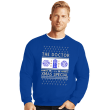 Load image into Gallery viewer, Shirts Crewneck Sweater, Unisex / Small / Royal Blue Doctor Ugly Sweater