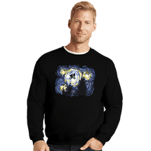 Load image into Gallery viewer, Secret_Shirts Crewneck Sweater, Unisex / Small / Black Starry Extraterrestrial