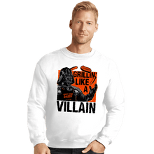 Load image into Gallery viewer, Secret_Shirts Crewneck Sweater, Unisex / Small / White Grillin Villain