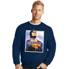 Load image into Gallery viewer, Shirts Crewneck Sweater, Unisex / Small / Navy Look Up
