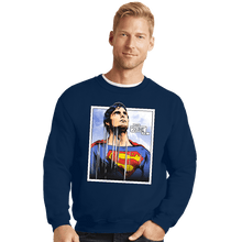 Load image into Gallery viewer, Shirts Crewneck Sweater, Unisex / Small / Navy Look Up