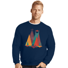 Load image into Gallery viewer, Shirts Crewneck Sweater, Unisex / Small / Navy Geometric Middle Earth