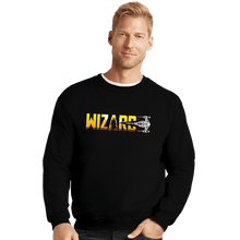 Load image into Gallery viewer, Secret_Shirts Crewneck Sweater, Unisex / Small / Black Wizard.