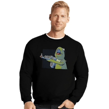 Load image into Gallery viewer, Shirts Crewneck Sweater, Unisex / Small / Black Frog Gun